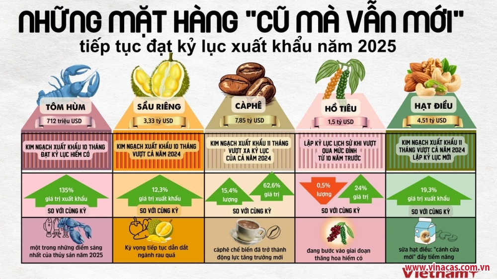 nhung mat hang xuat khau tiep tuc lap ky luc trong nam 2025